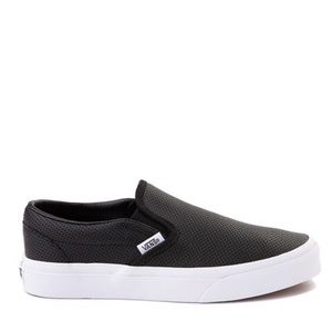 black slip on vans (textured)